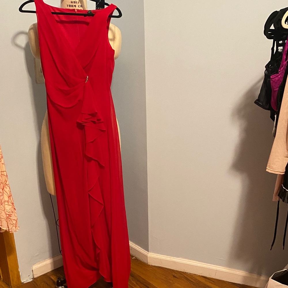 Ralph Lauren Vibrant Red Maxi Dress NWT